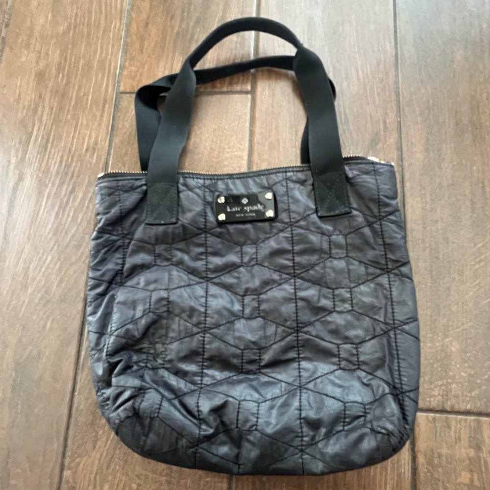 Kate Spade Black Quilted Nylon Tote Bag